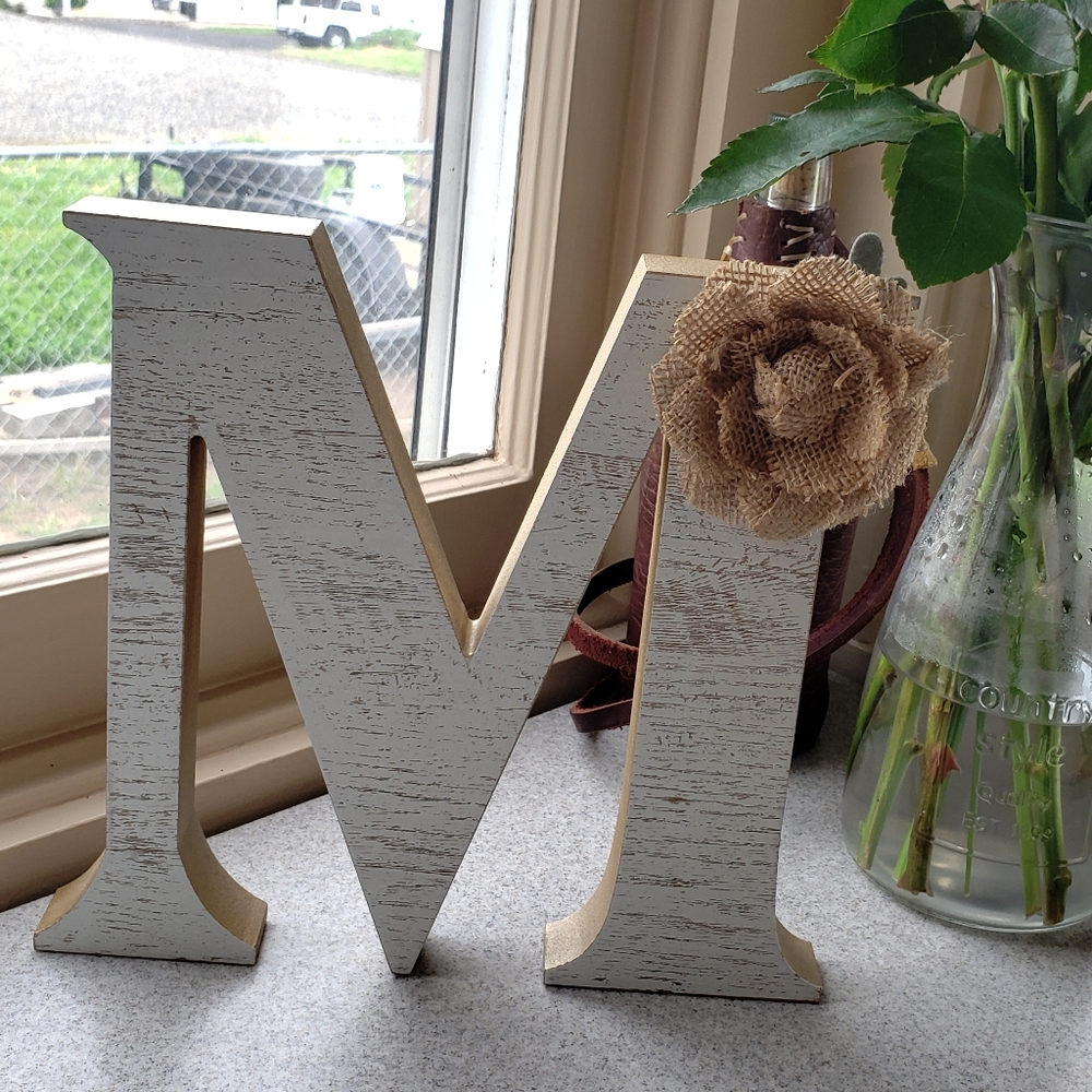 Wooden letter sign